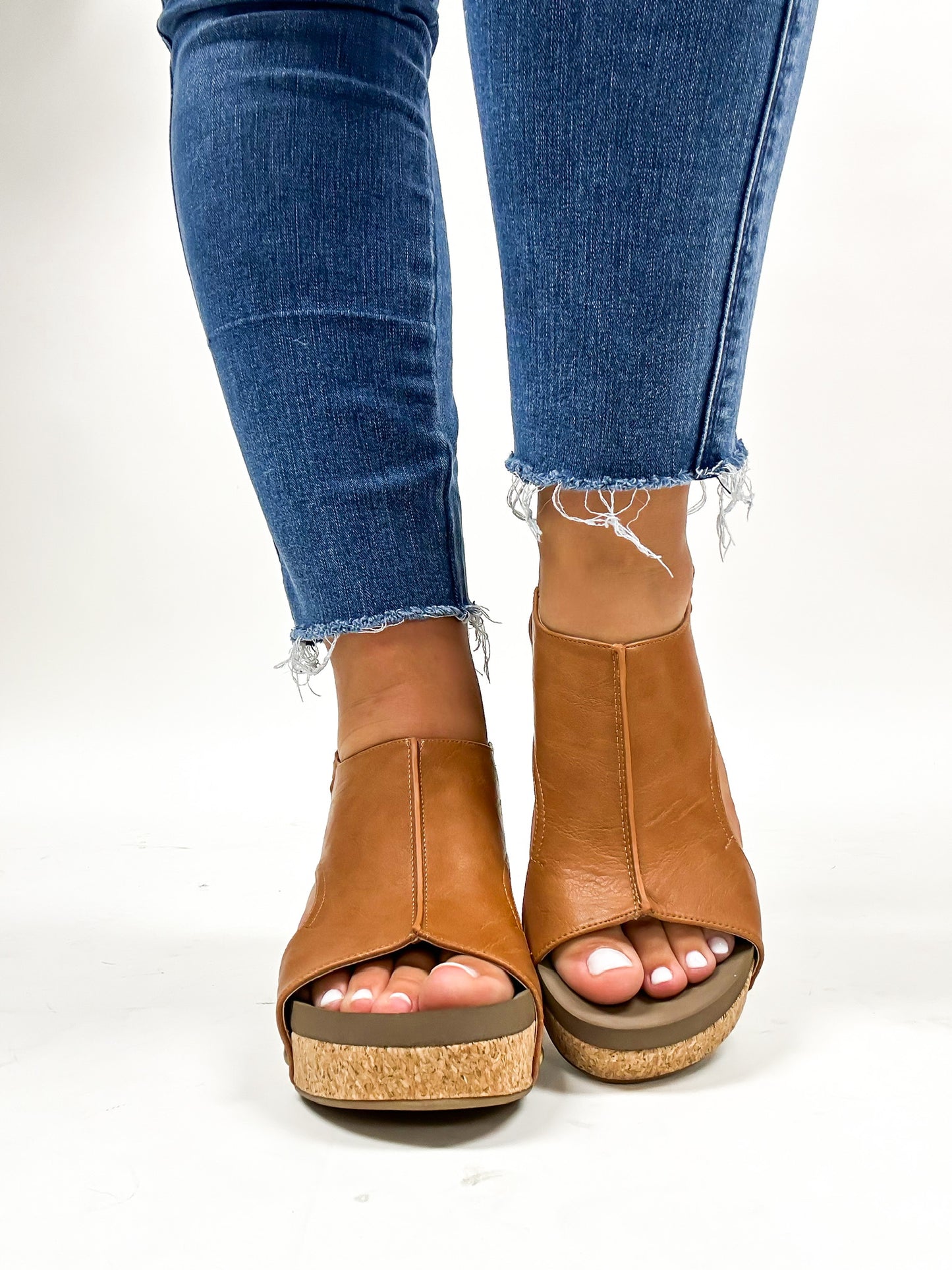 Corky's Cognac Smooth Carley Sandals