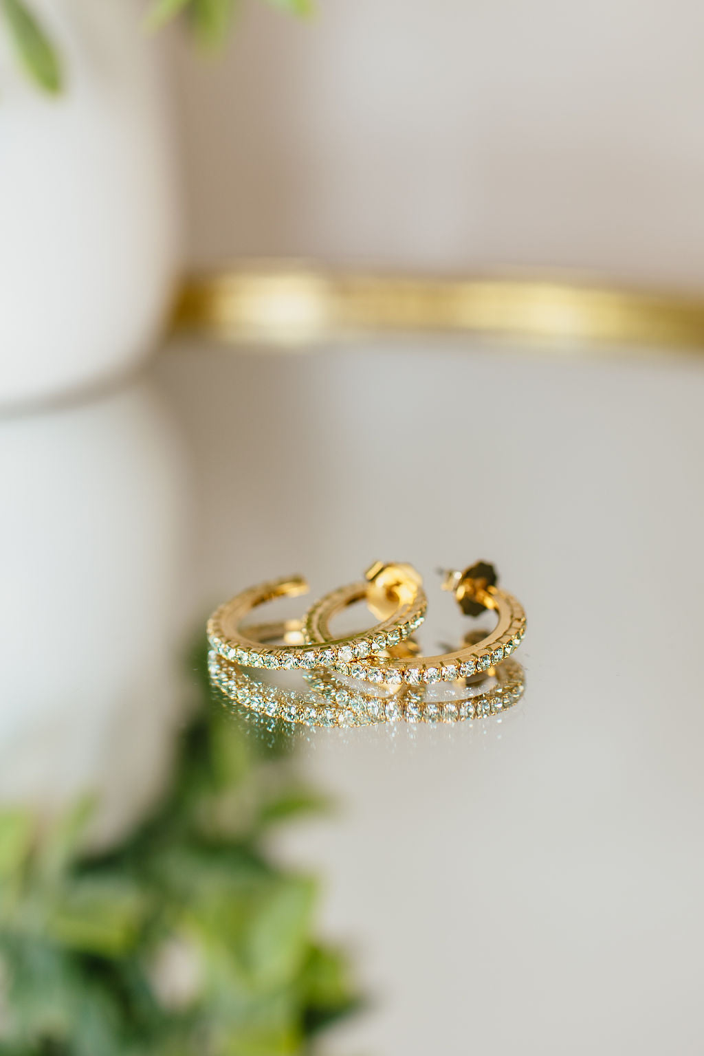 Tova Slim Hoops in Peridot - FINAL SALE