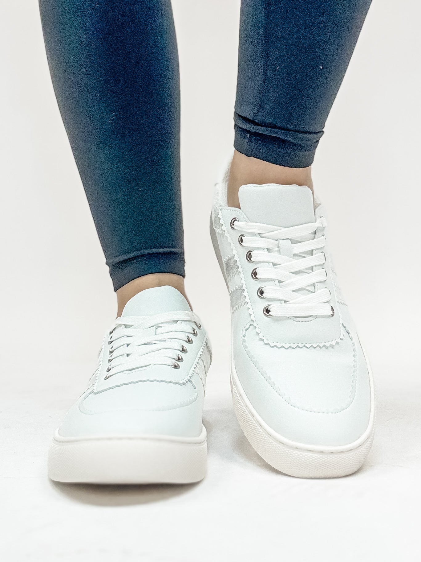 Corky's White Rizz Sneakers
