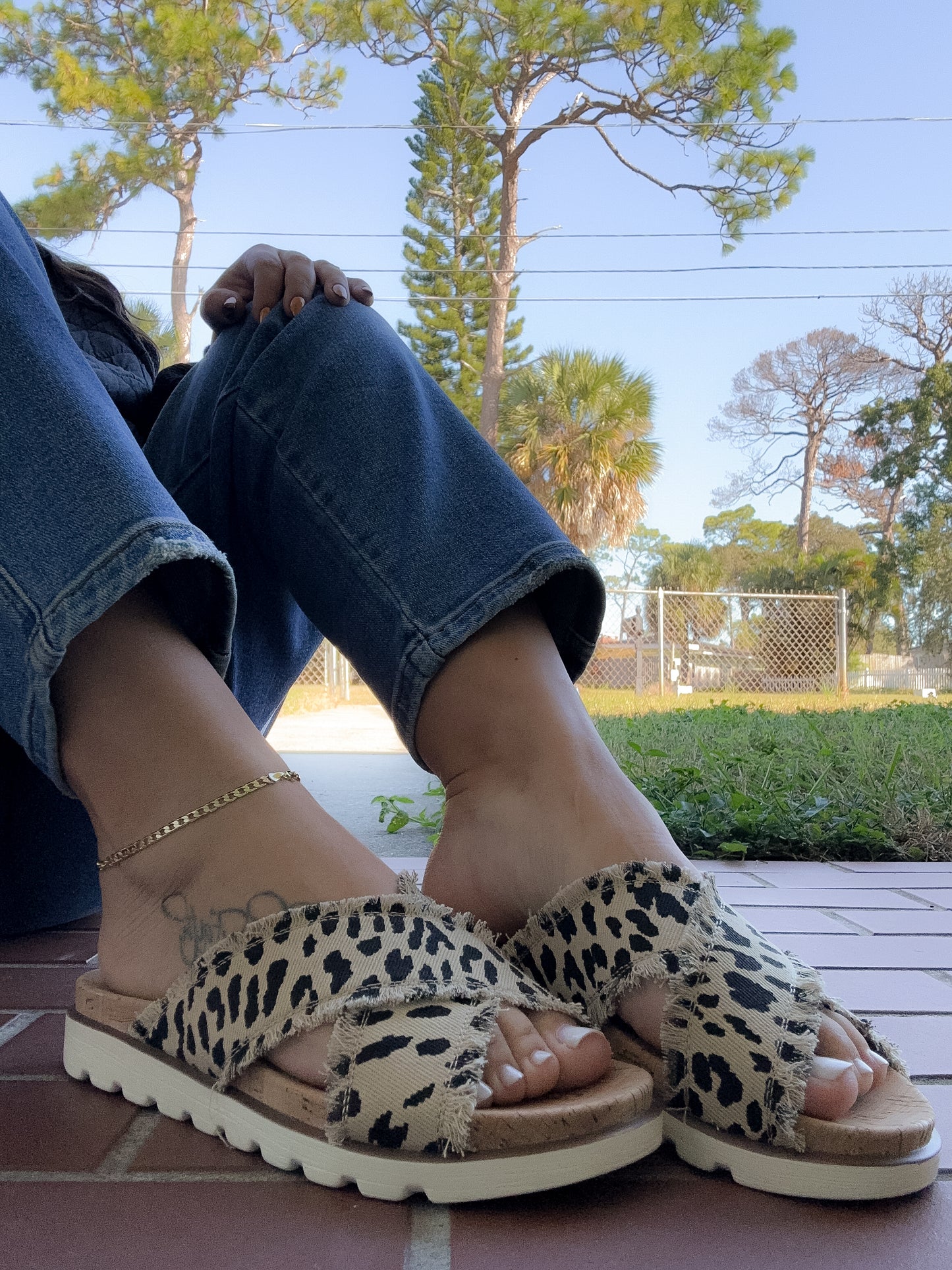Corky's Leopard Dog Days Sandals