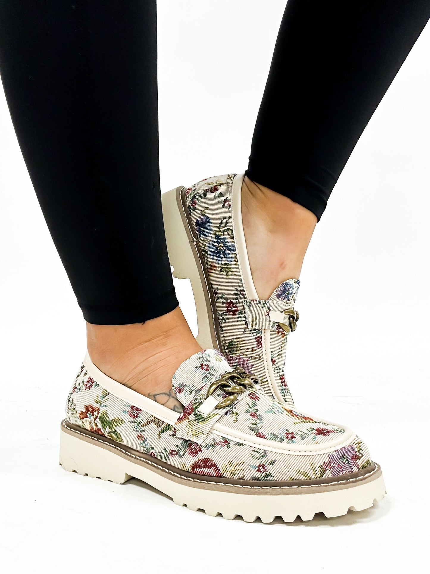 Corky's Sand Brocade Floral Literally Shoes FINAL SALE