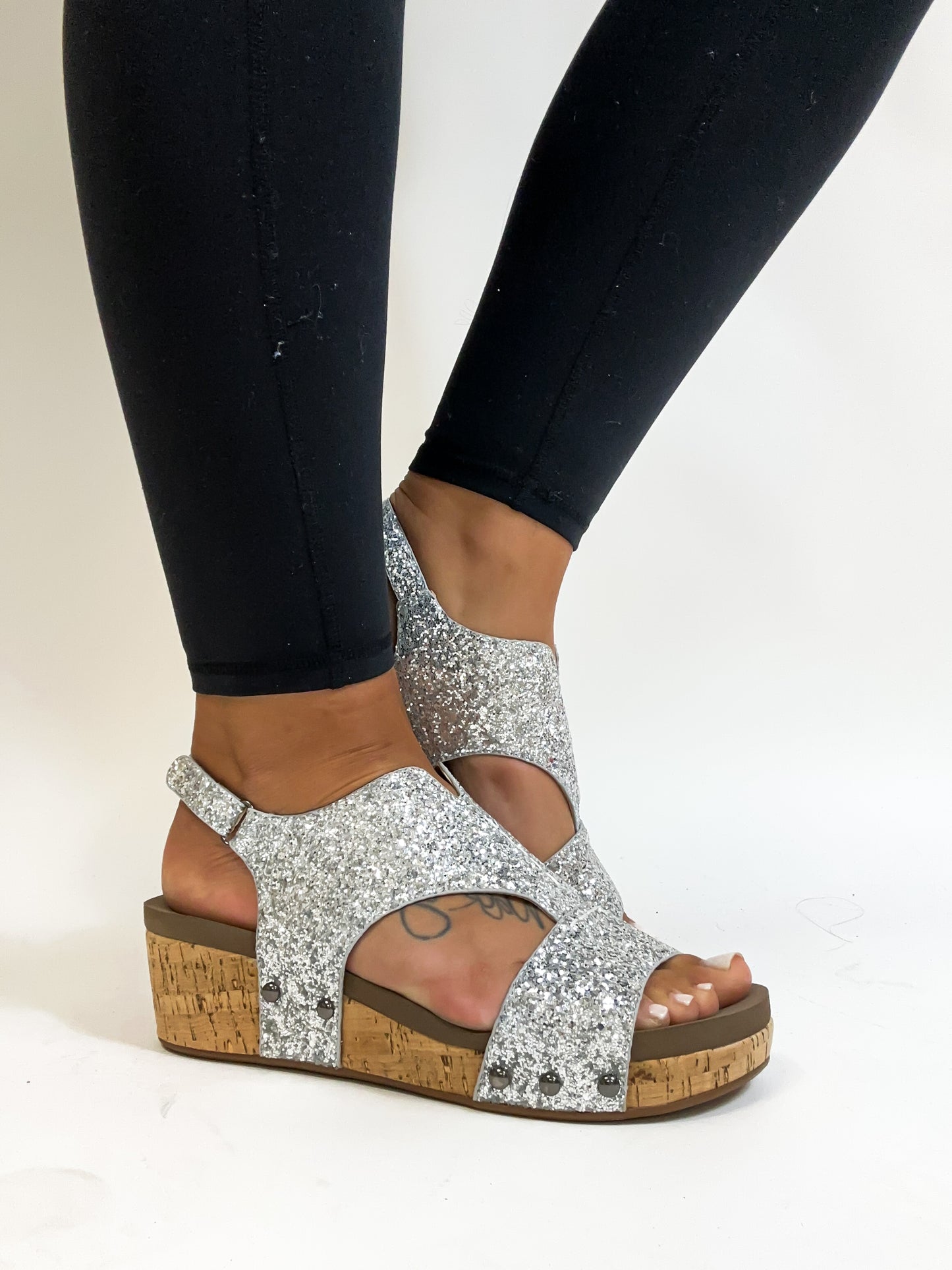 Corky's Silver Chunky Glitter Refreshing Sandals - FINAL SALE