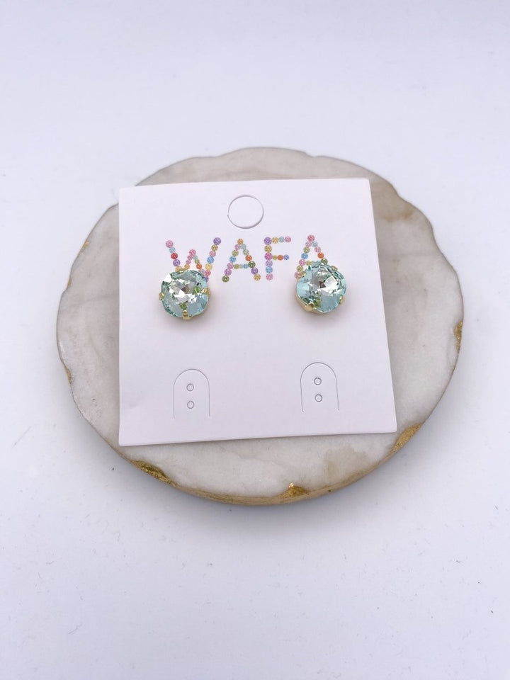 10MM Stud Earrings in Frosted Sky - Macoma Boutique315 Jewelry