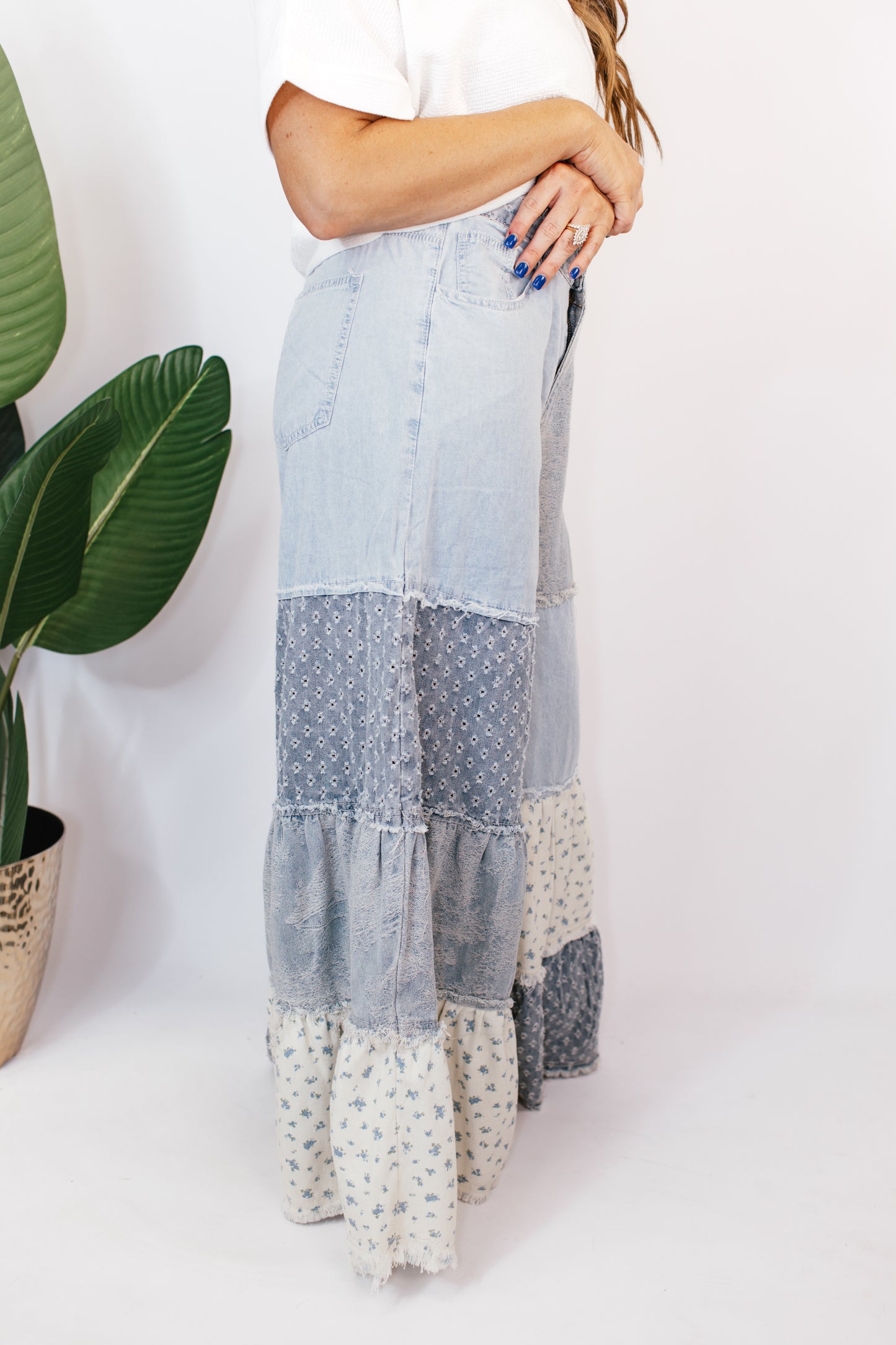 Denim Collage Pants