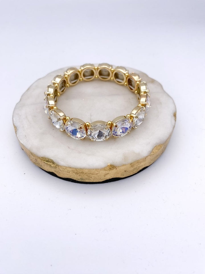12MM Extra Credit Bracelet in Clear - Macoma Boutique315 Jewelry