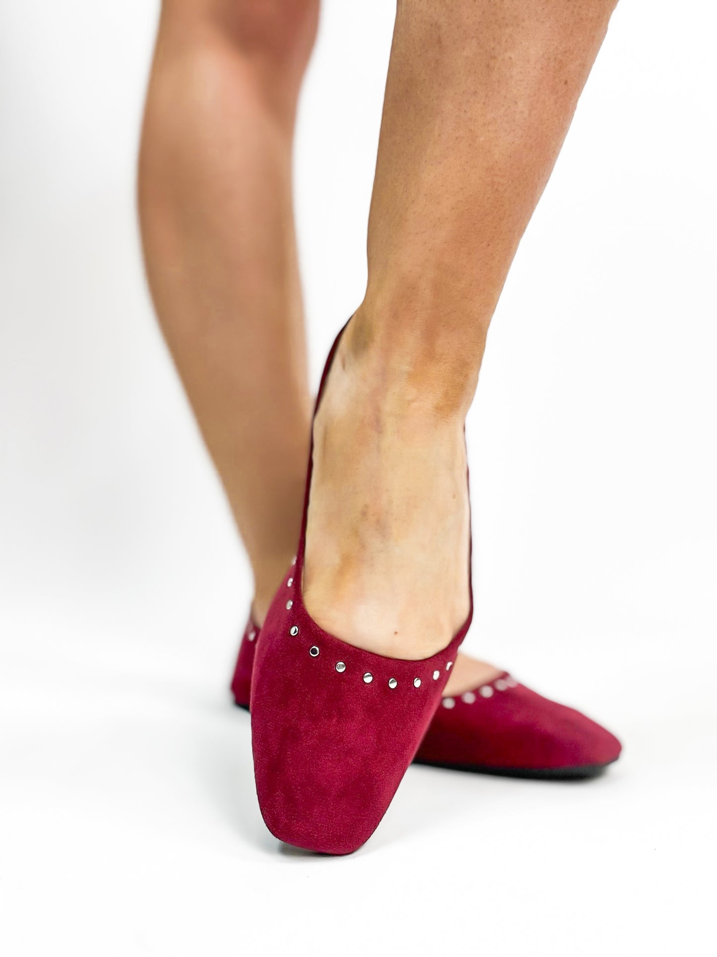 Corky's Burgundy Faux Suede Just In Time Flats - FINAL SALE