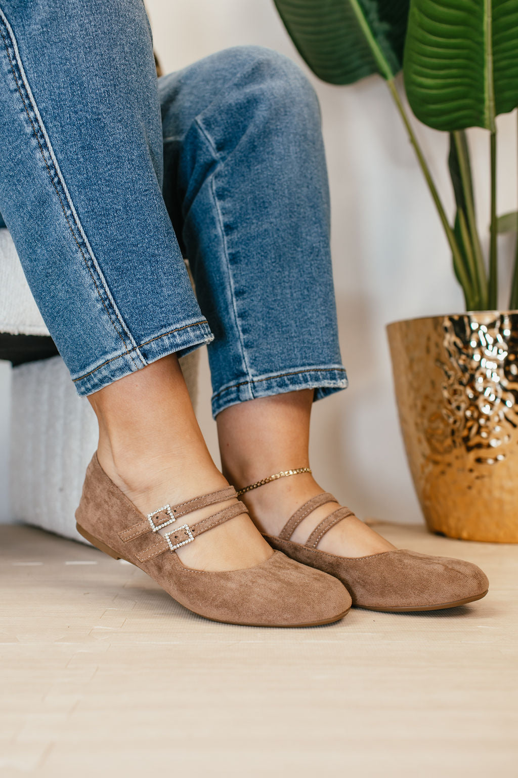 Corky's Walnut Faux Suede Own It Flats