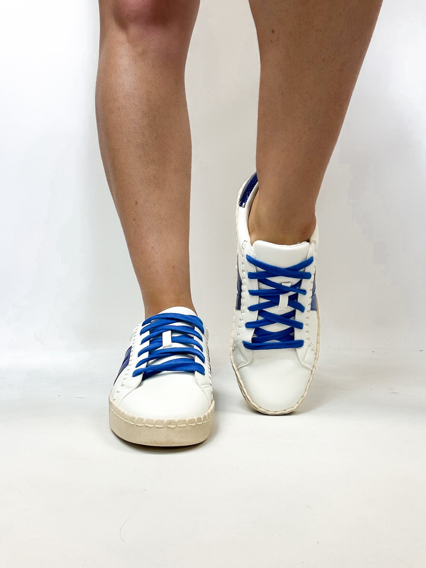 Corky's White Blue Friend Zone Sneakers