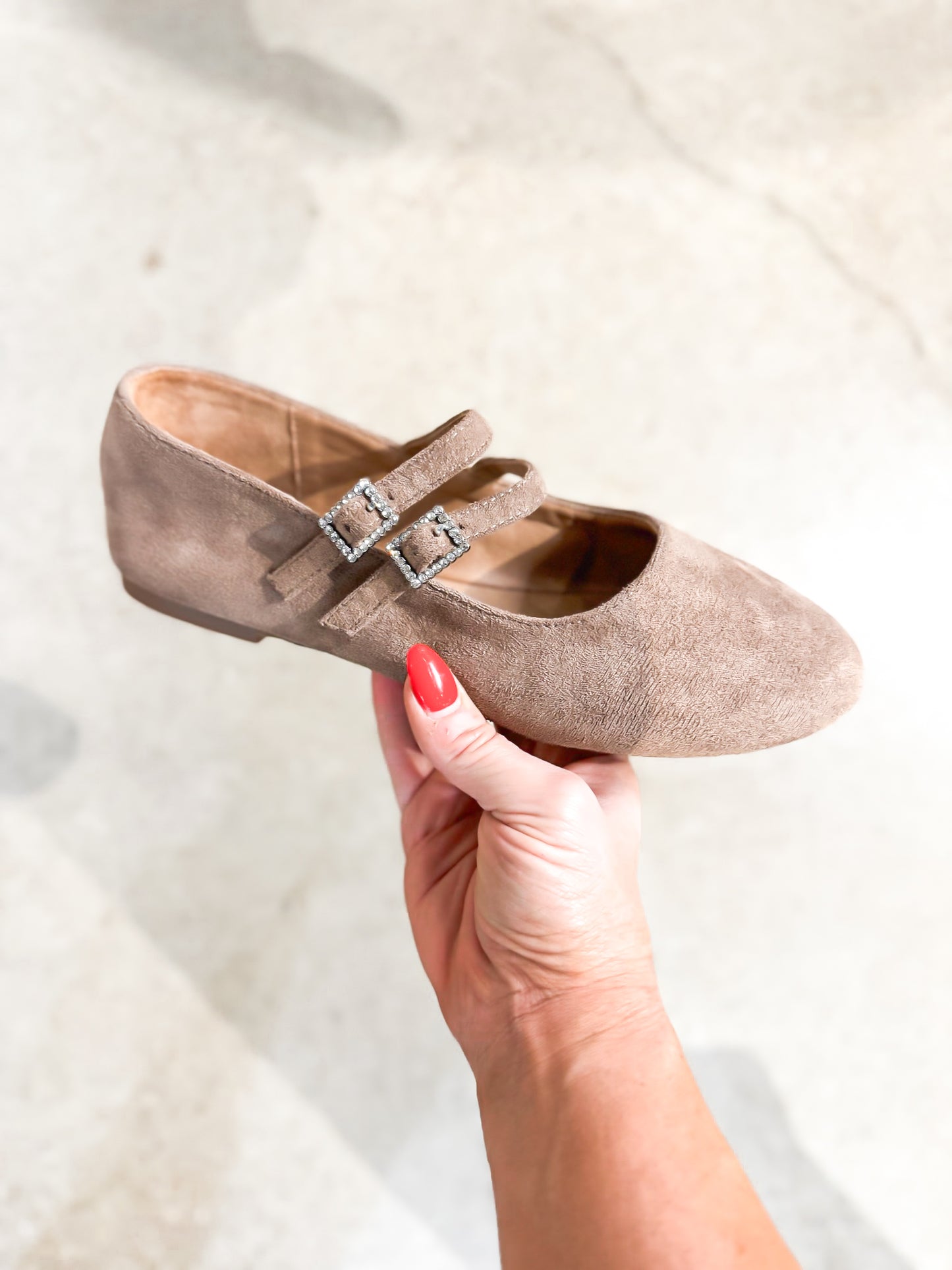 Presale: Corky's Walnut Faux Suede Own It Flats