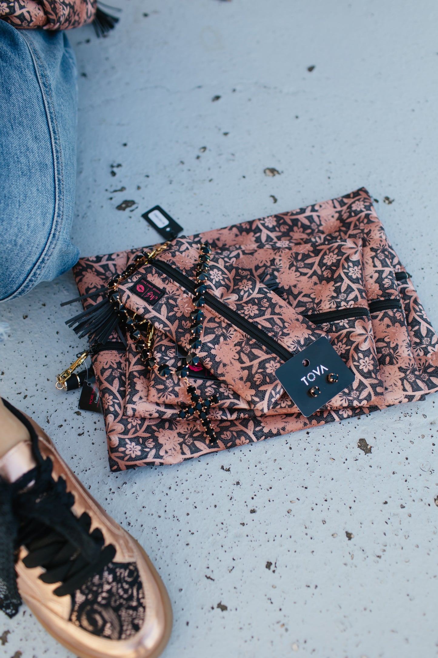 Makeup Junkie Bags - Midnight Rosé