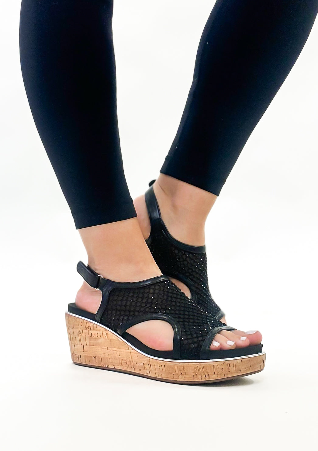 Corky's Black Mesh Carley Sandals - FINAL SALE