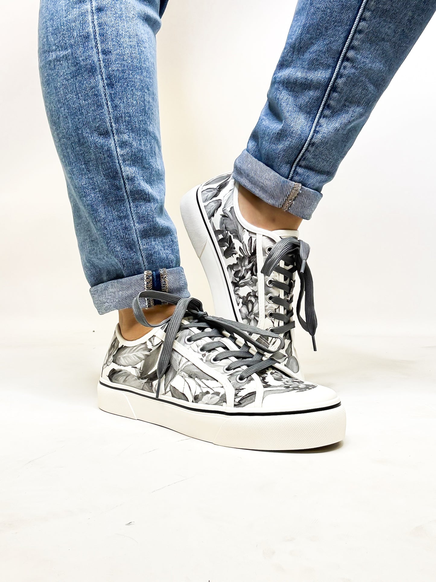 Corky's White Black Floral Waiting List Shoes FINAL SALE
