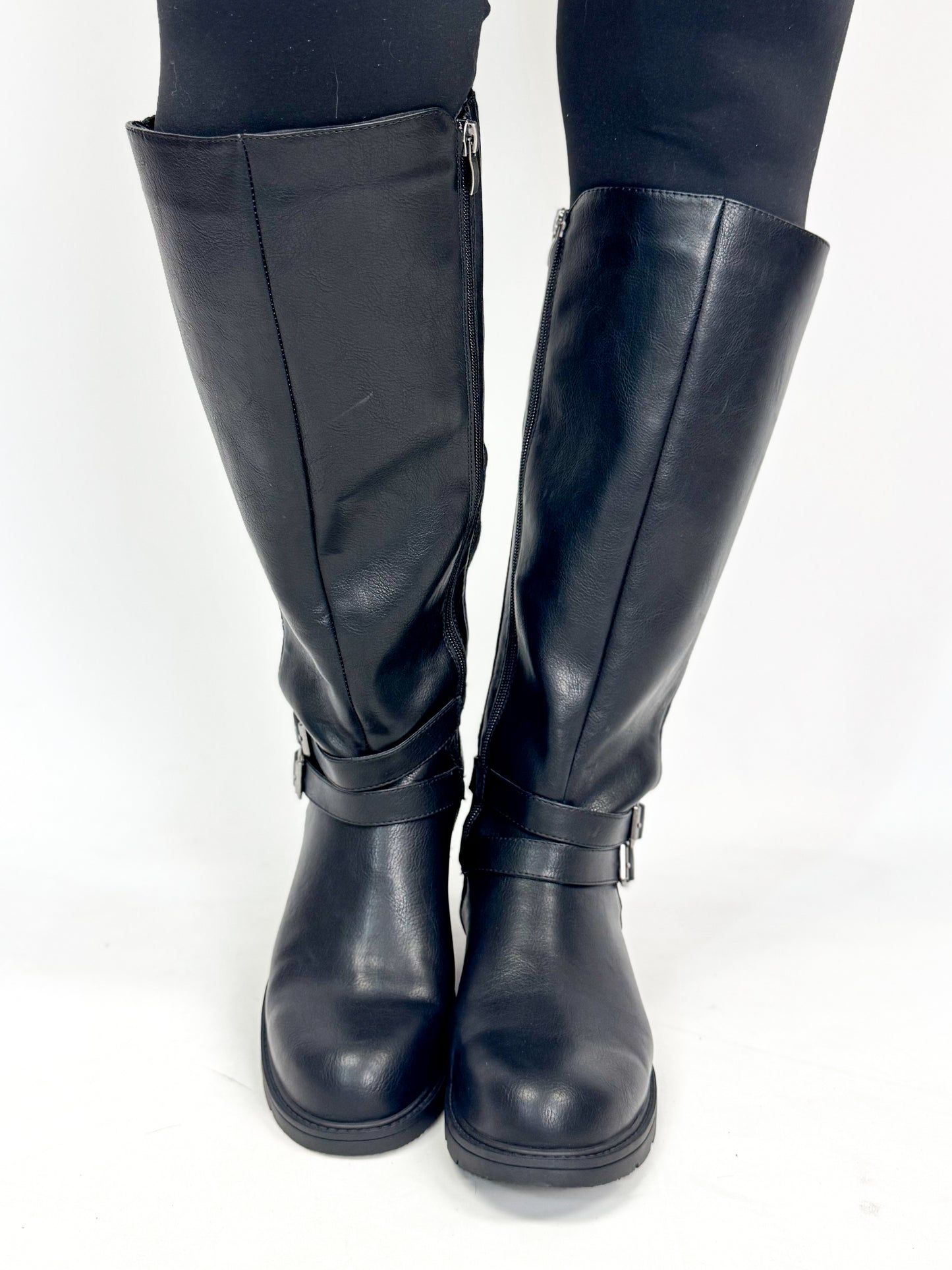 Corky's Black Hay Bale Wide Calf Friendly Boots