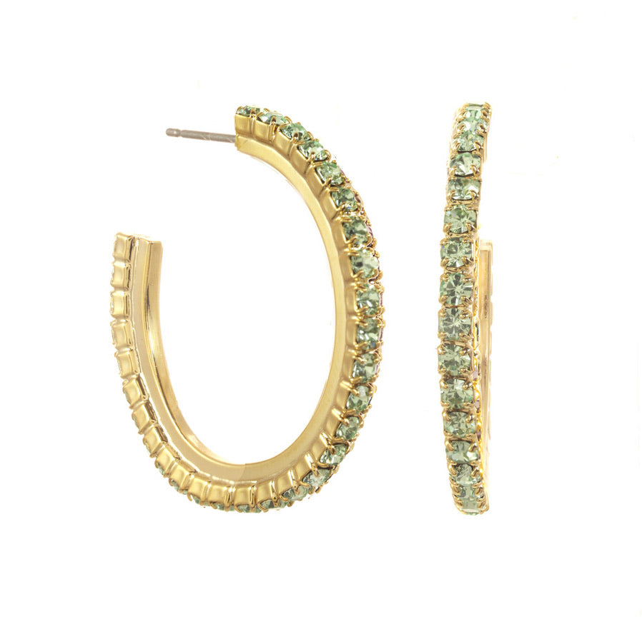 Tova Slim Hoops in Chrysolite - FINAL SALE