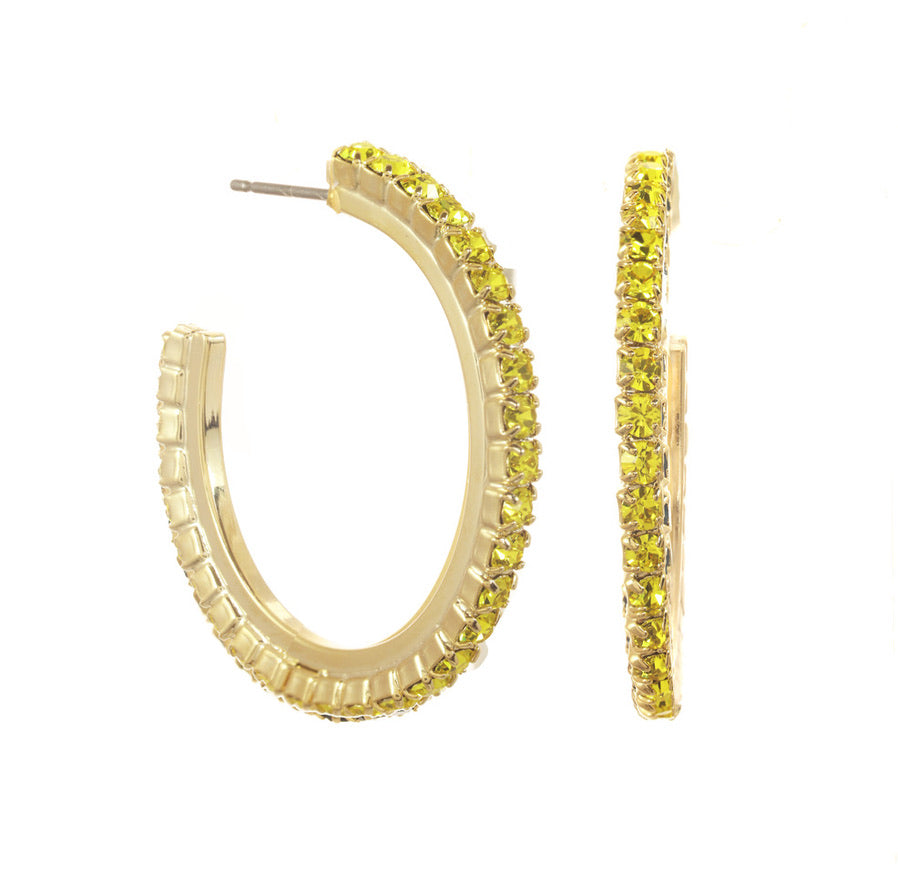 Tova Slim Hoops in Bright Yellow - FINAL SALE