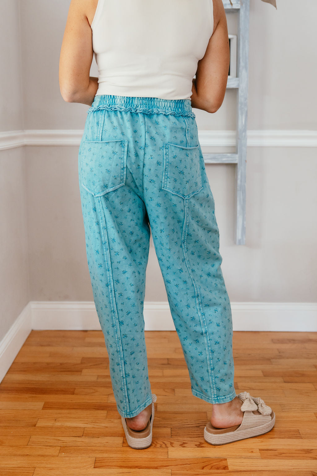 Forget Me Not Pants In Teal Blue