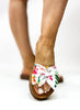 Corky's White Floral Spray Tan Sandals FINAL SALE