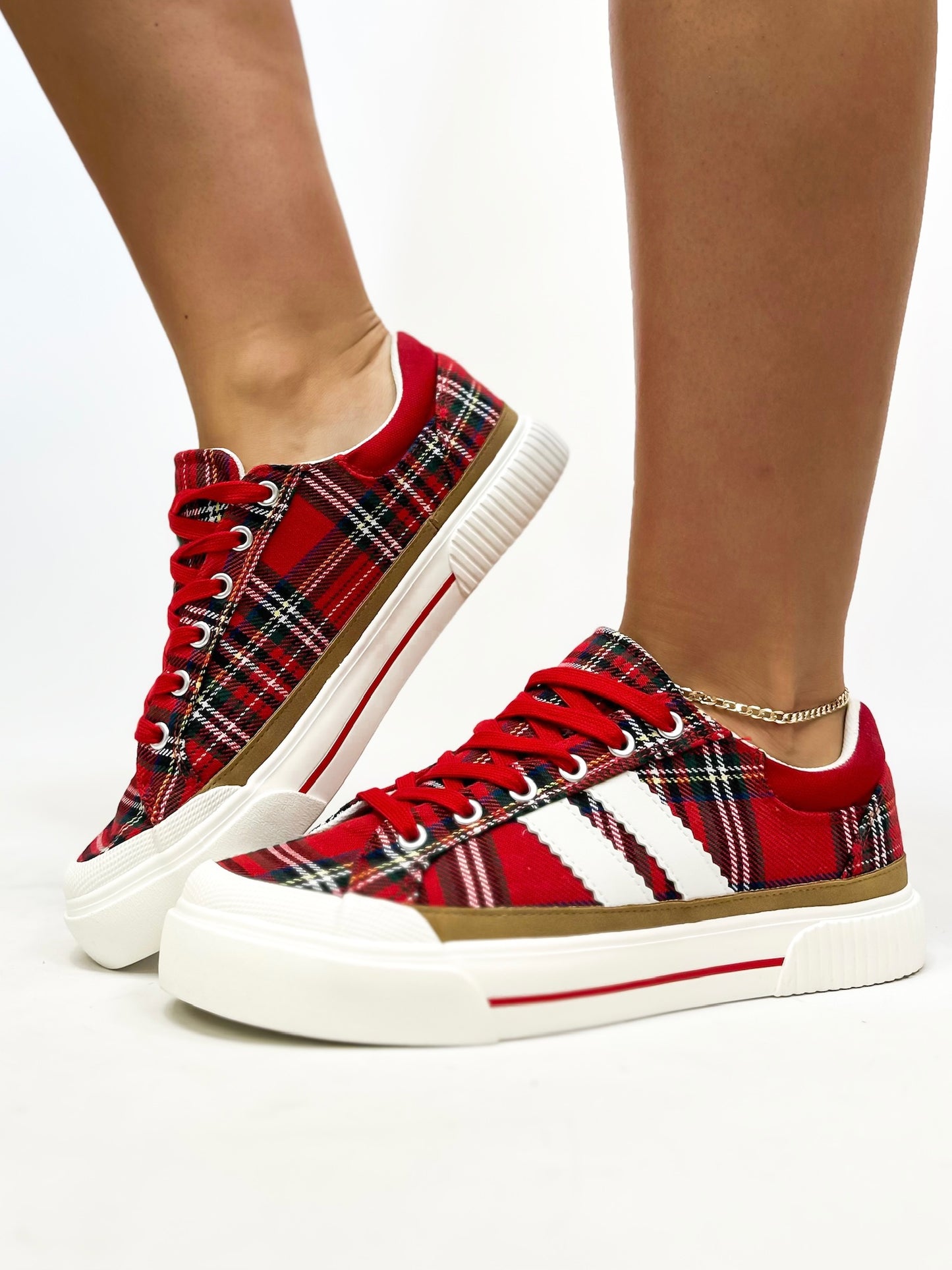 Corky's Red Plaid That's Her Sneakers