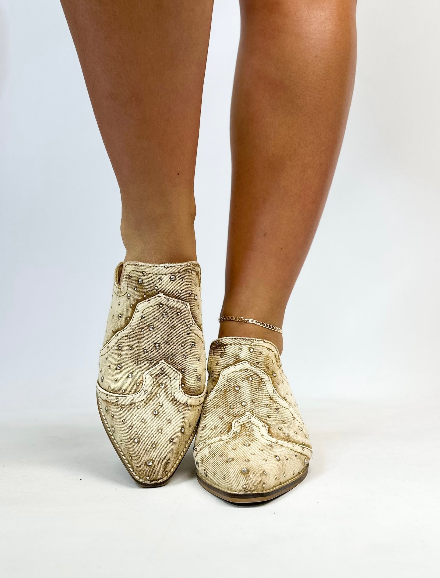 Corkys Tan Washed Denim Tex Mex Boots