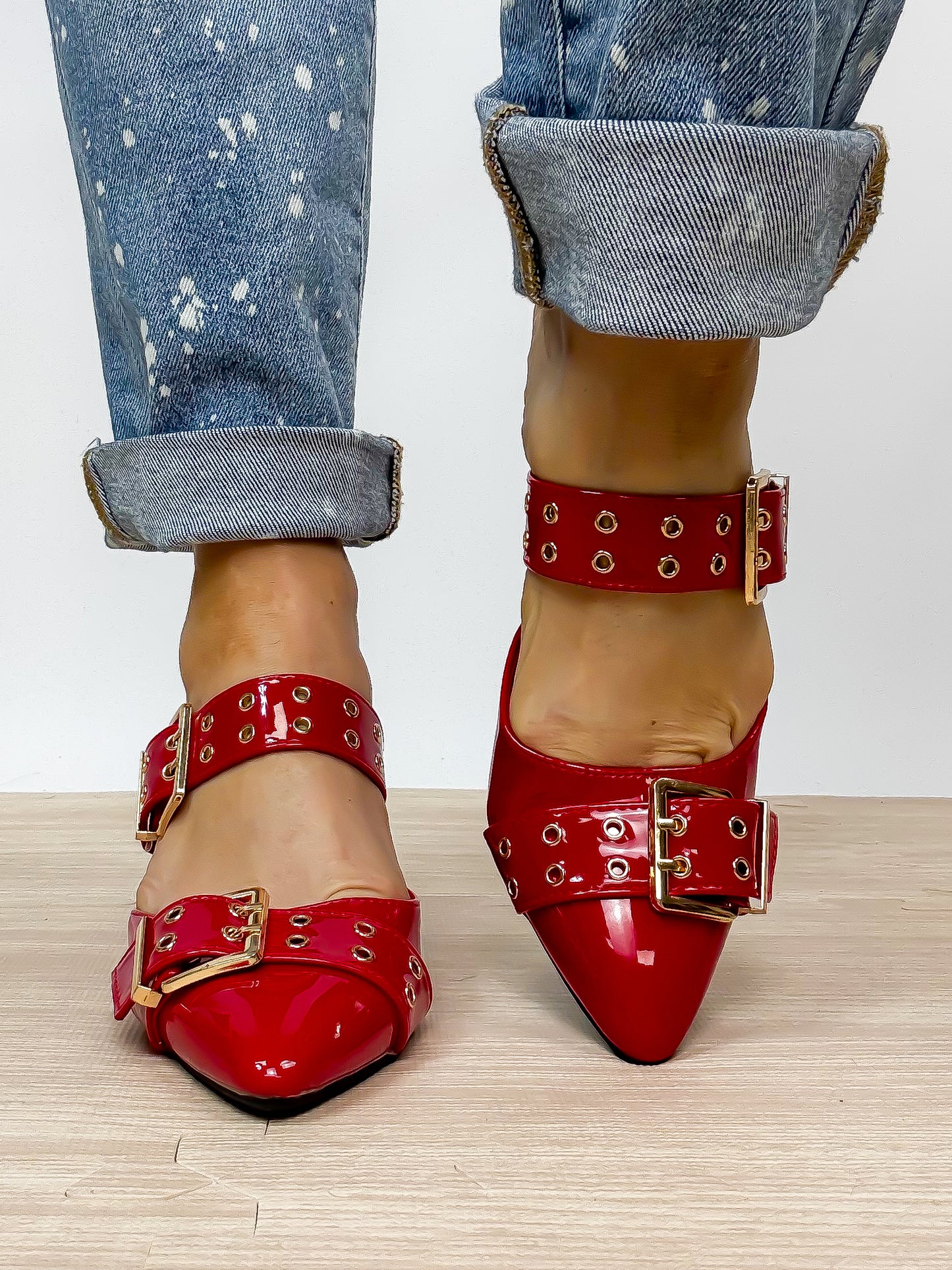Red Patent Orley Heels