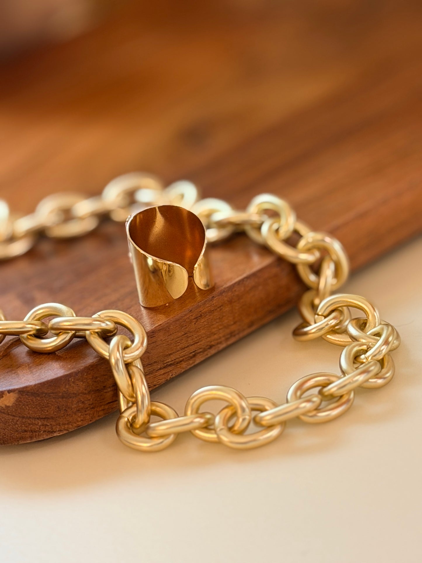 Cross Ring In White