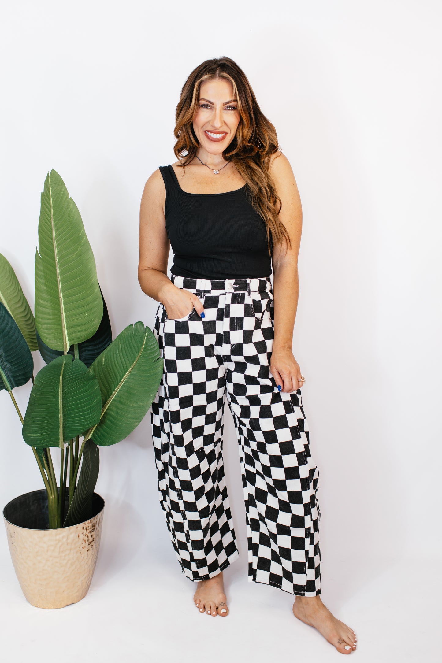Checker Comfort Pants - Reg/Curvy