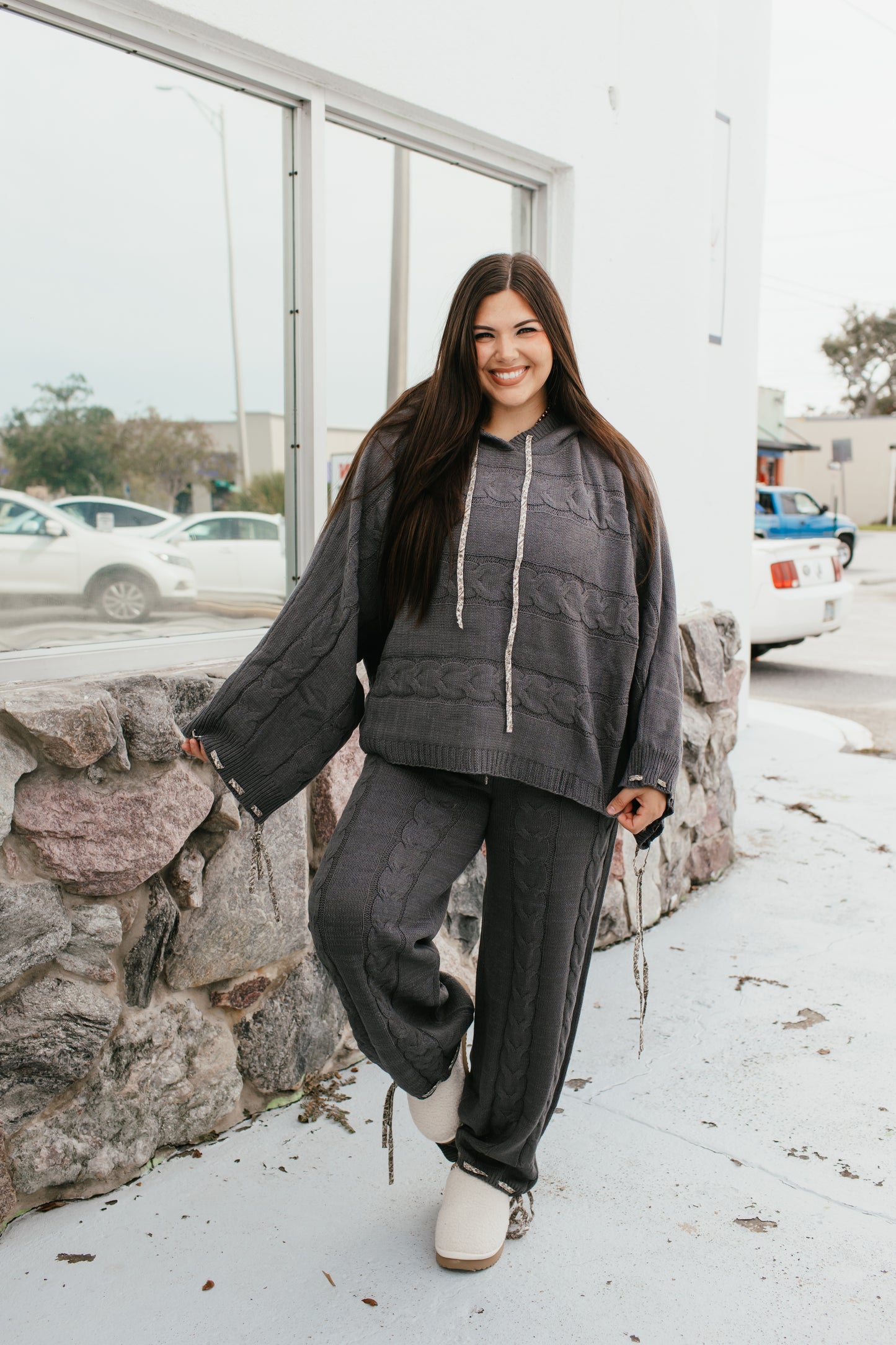 Cable Crush Knit Pants