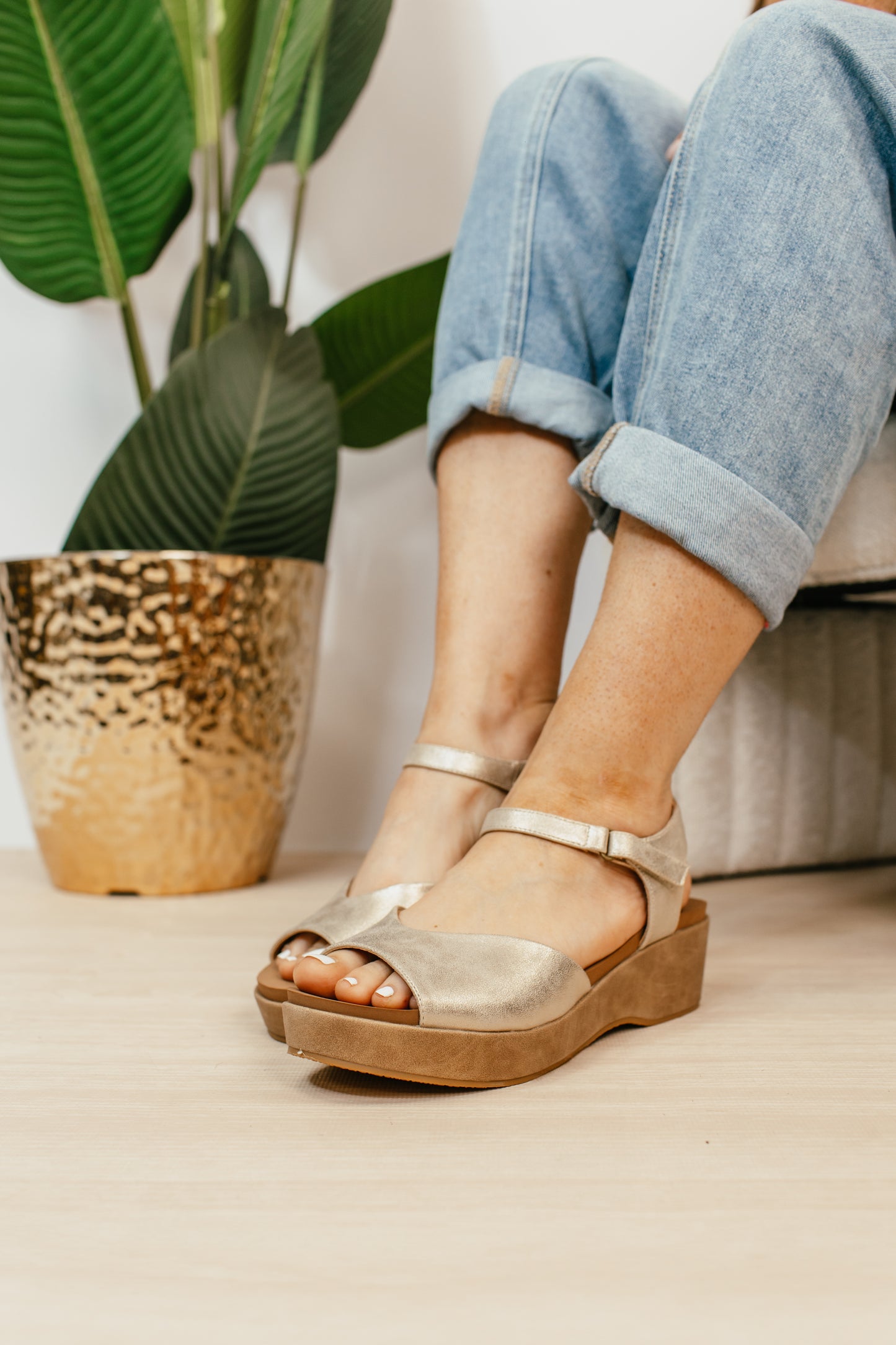 Corky's Gold Wash Metallic Meet Ya There Sandals - FINAL SALE