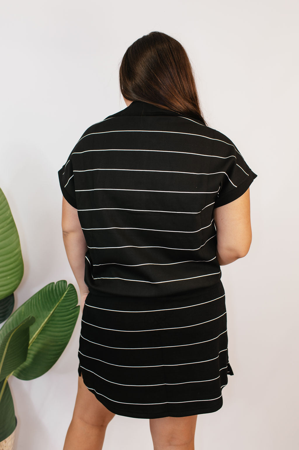 Weekend Stripe Quarter Zip Top