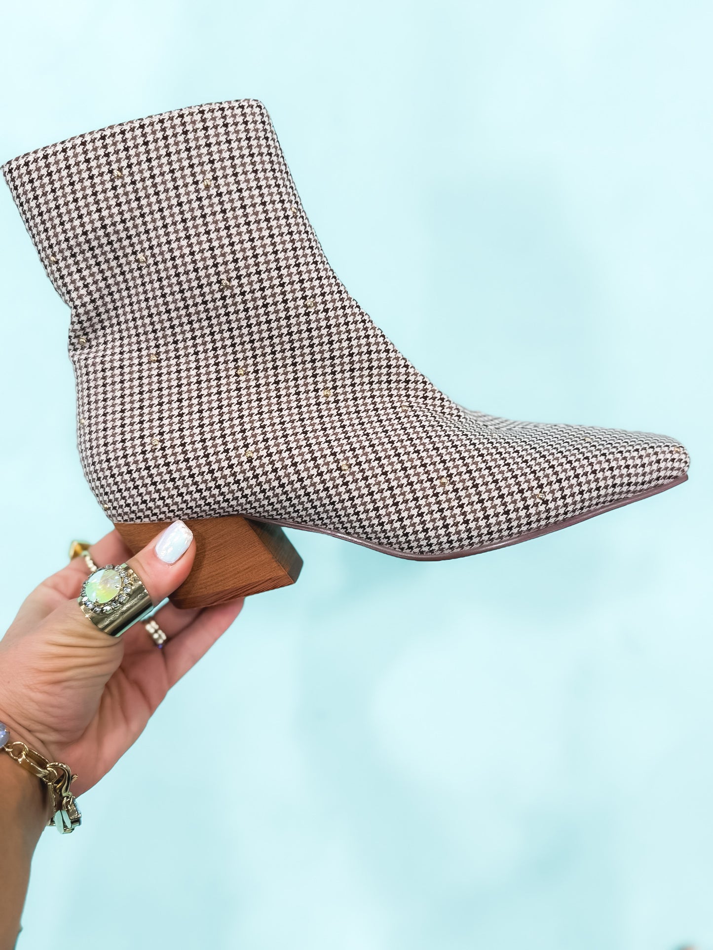 Presale: Corky's Black Tan Houndstooth Such a Tease Boots