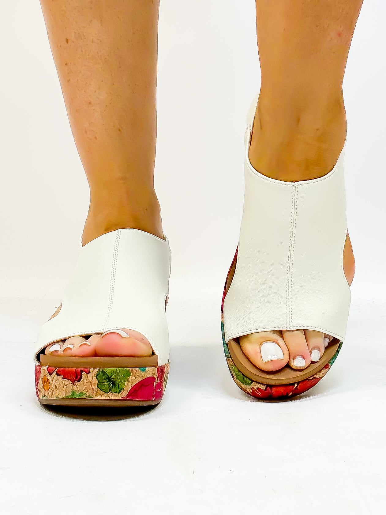 Corky's White Floral 2 Carley Sandals FINAL SALE