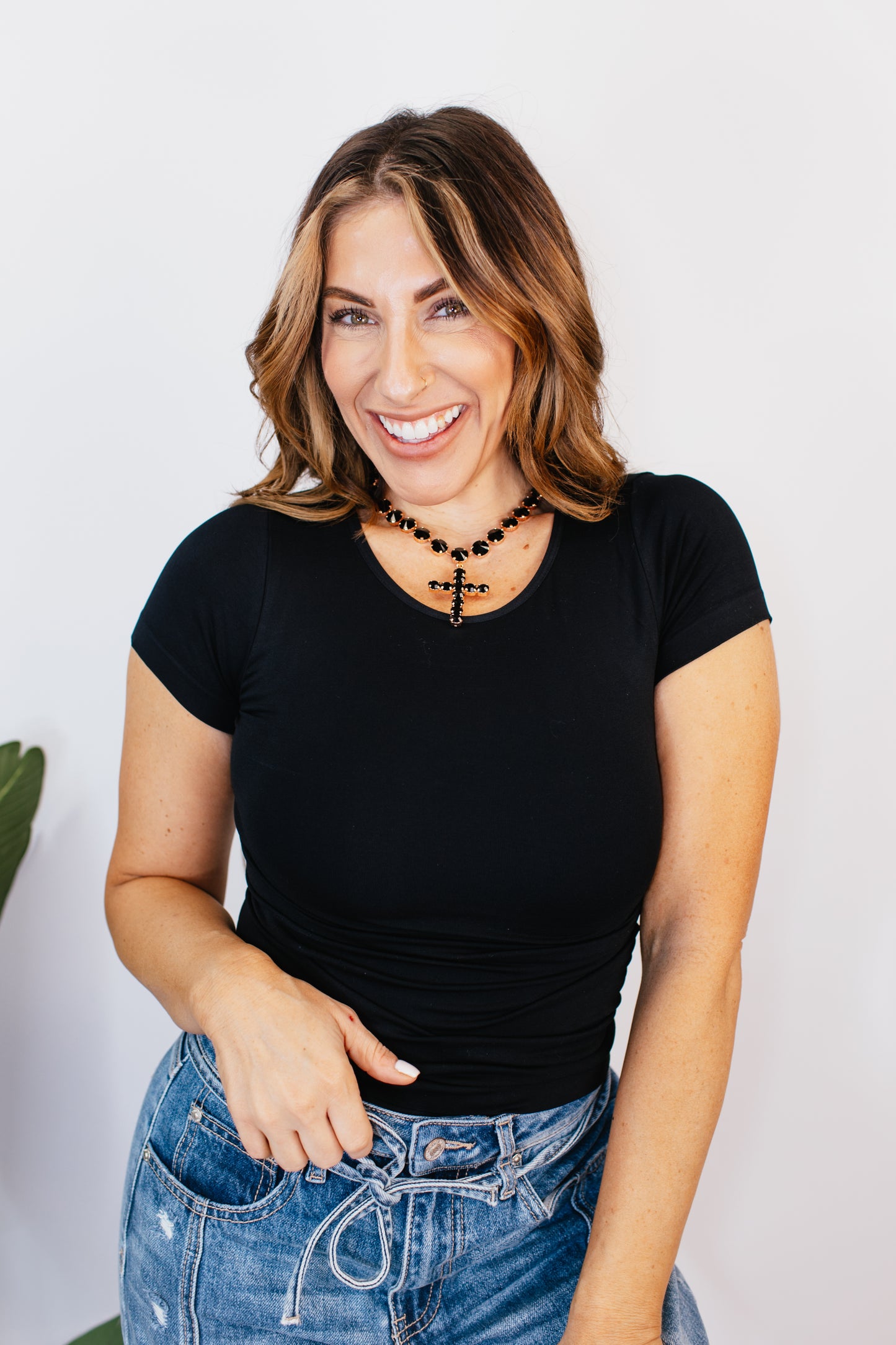 Flex Fit Top in Black - Reg/Curvy