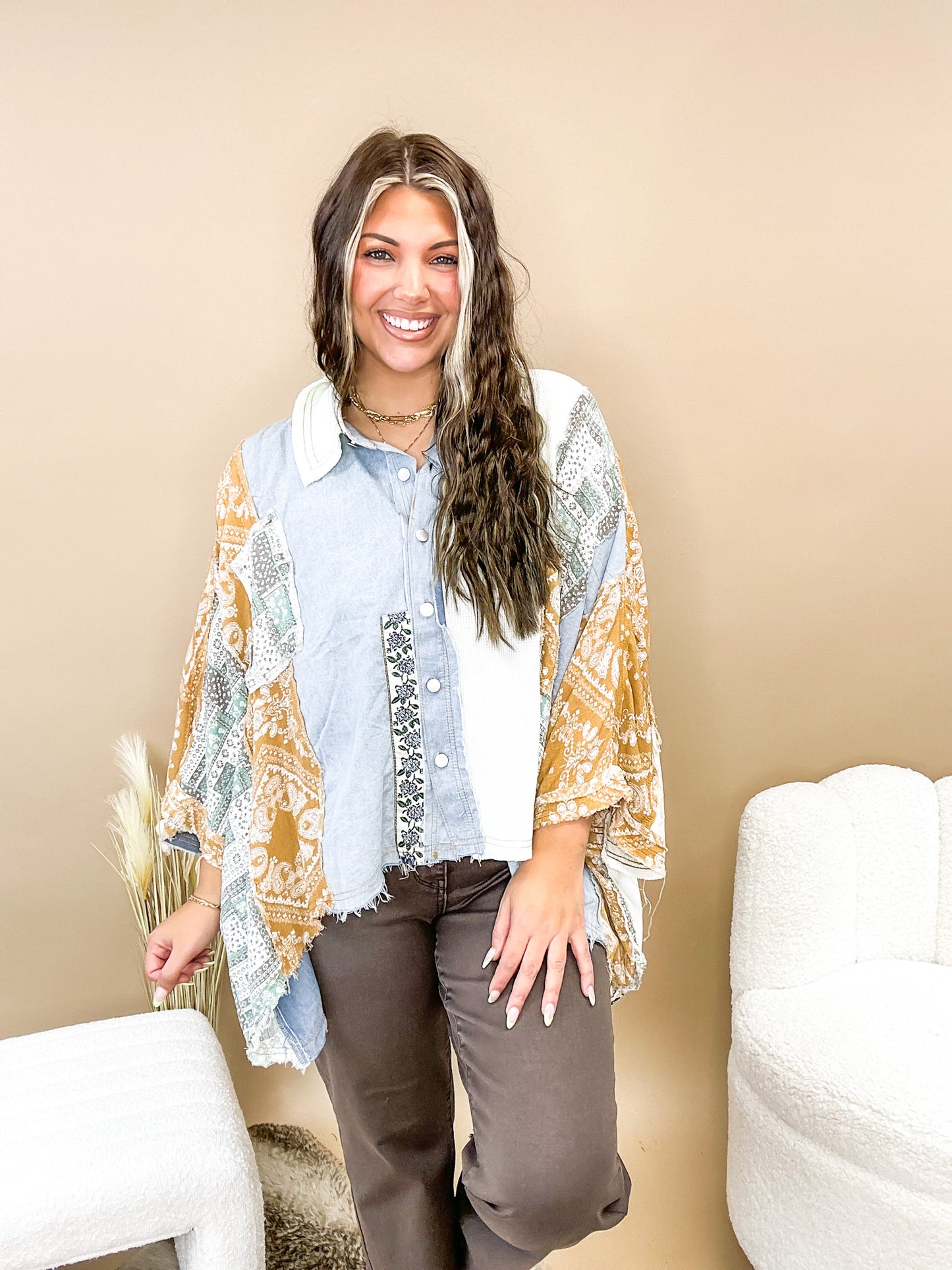 She's So Chic Denim Shirt