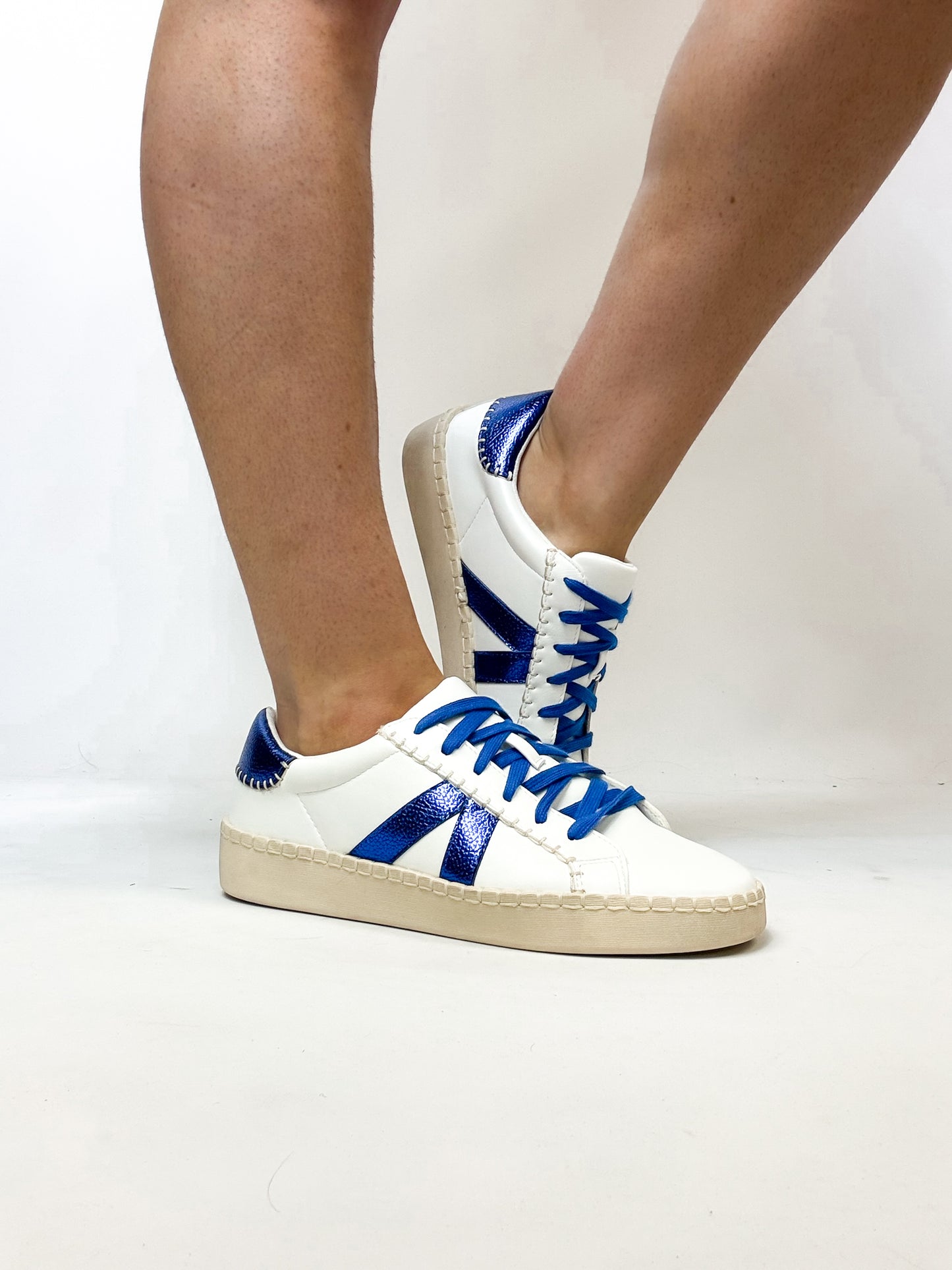 Corky's White Blue Friend Zone Sneakers