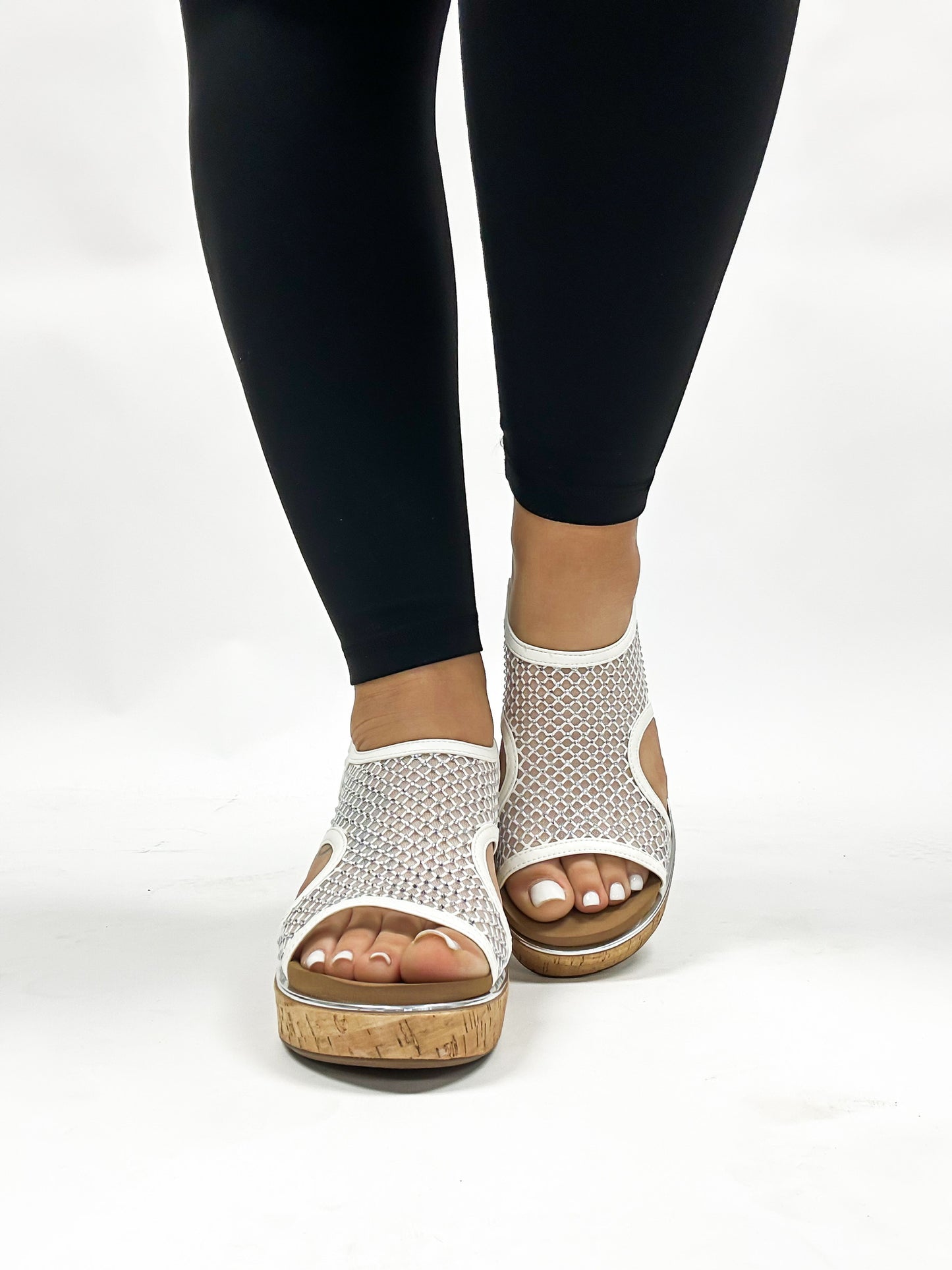 Corky's White Mesh Carley Sandals - FINAL SALE