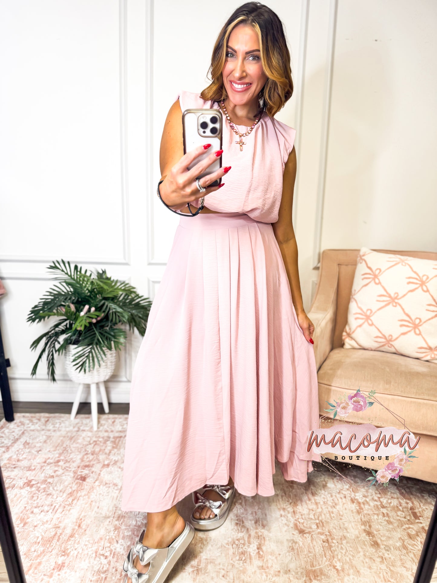 Float On Pleated Skirt- FINAL SALE