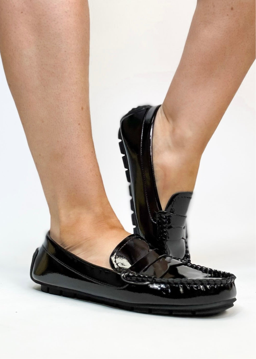 Corky's Black Crinkle Patent Penny For Your Thoughts Shoes