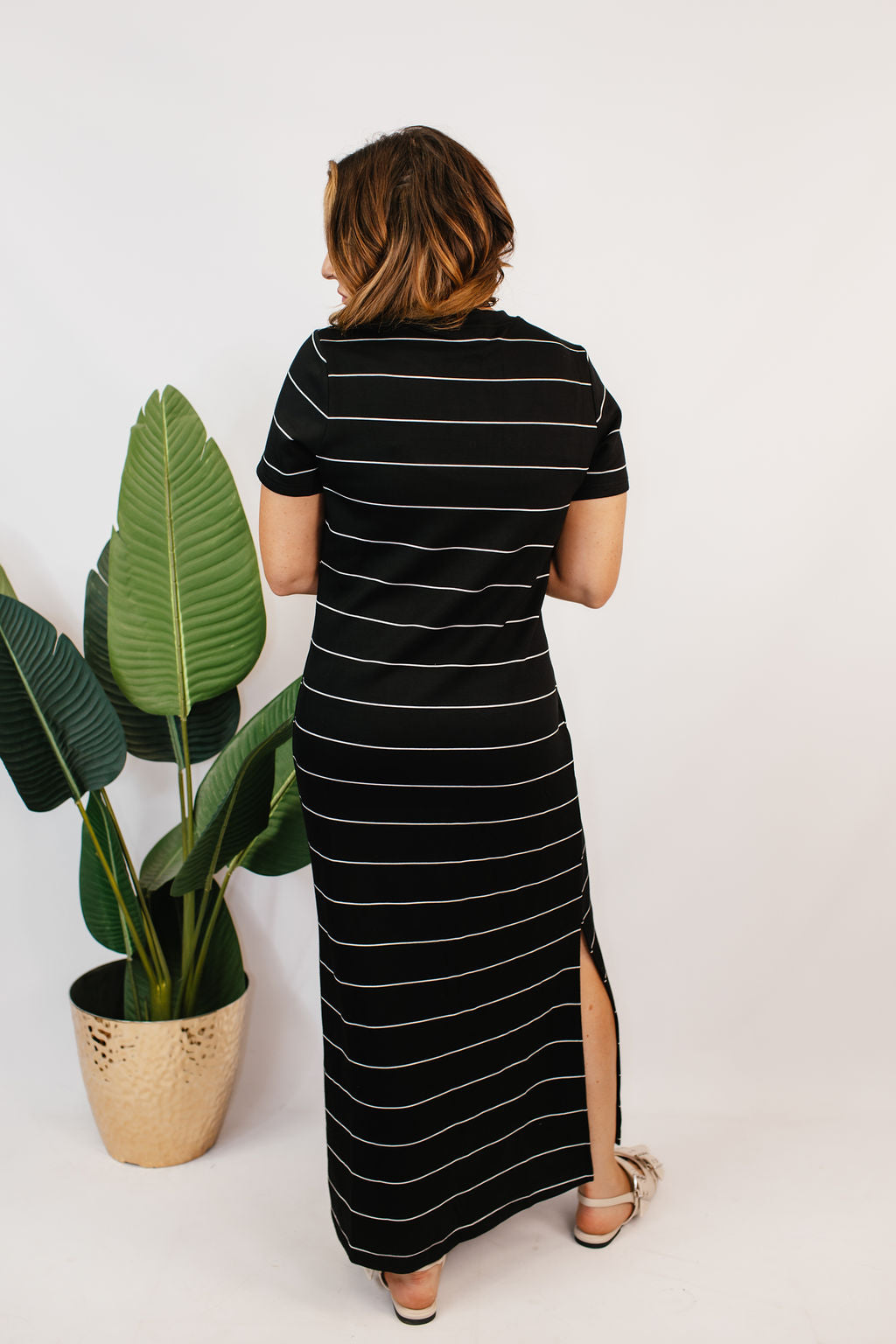 Weekend Stroll Striped Midi Dress