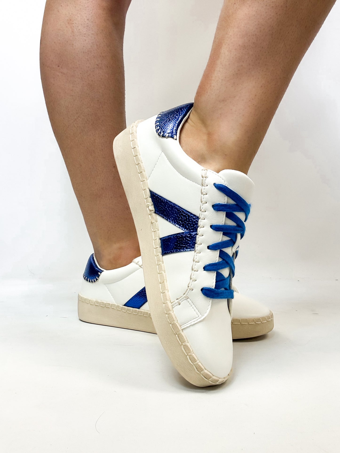 Corky's White Blue Friend Zone Sneakers