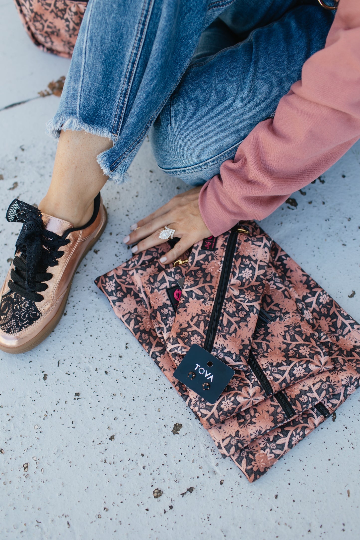 Makeup Junkie Bags - Midnight Rosé
