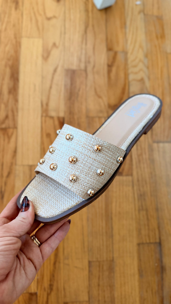 Corky's Raffia With Studs Come Aboard Sandals
