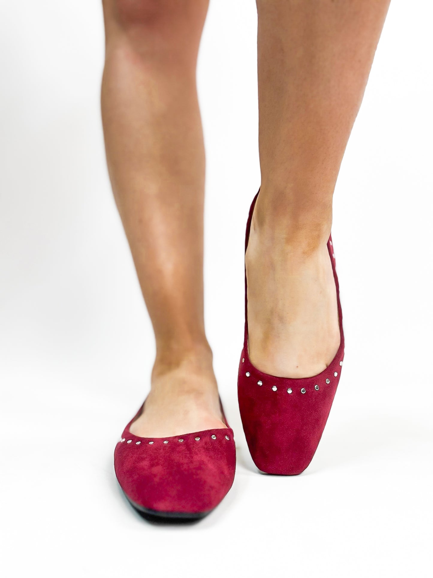 Corky's Burgundy Faux Suede Just In Time Flats - FINAL SALE