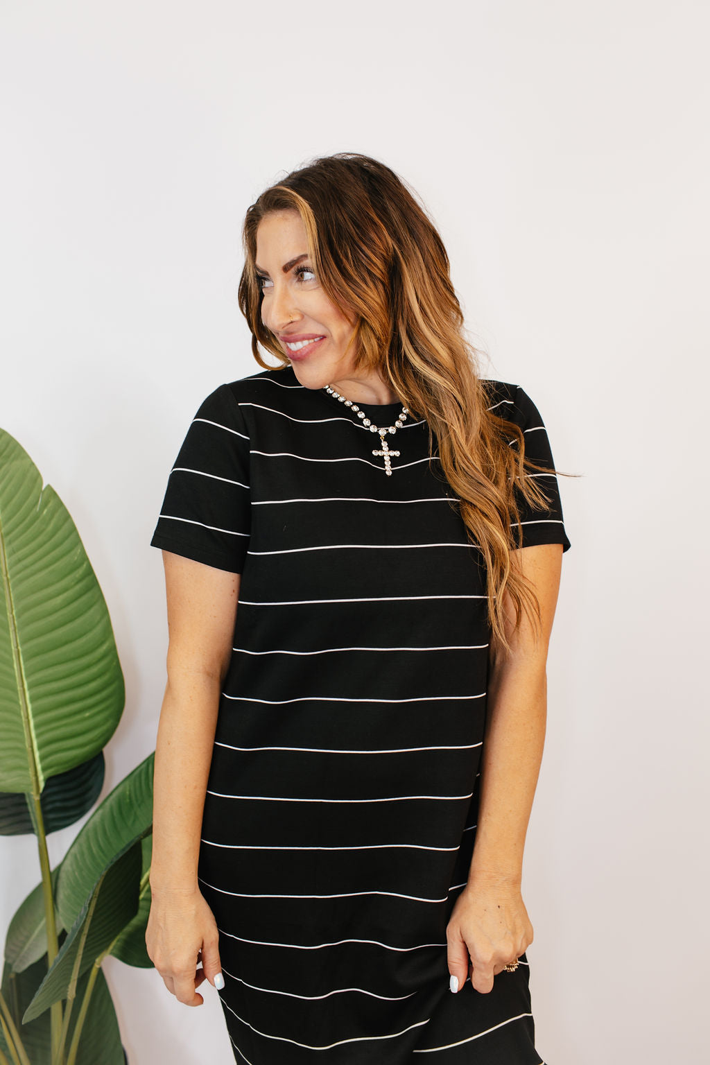Weekend Stroll Striped Midi Dress