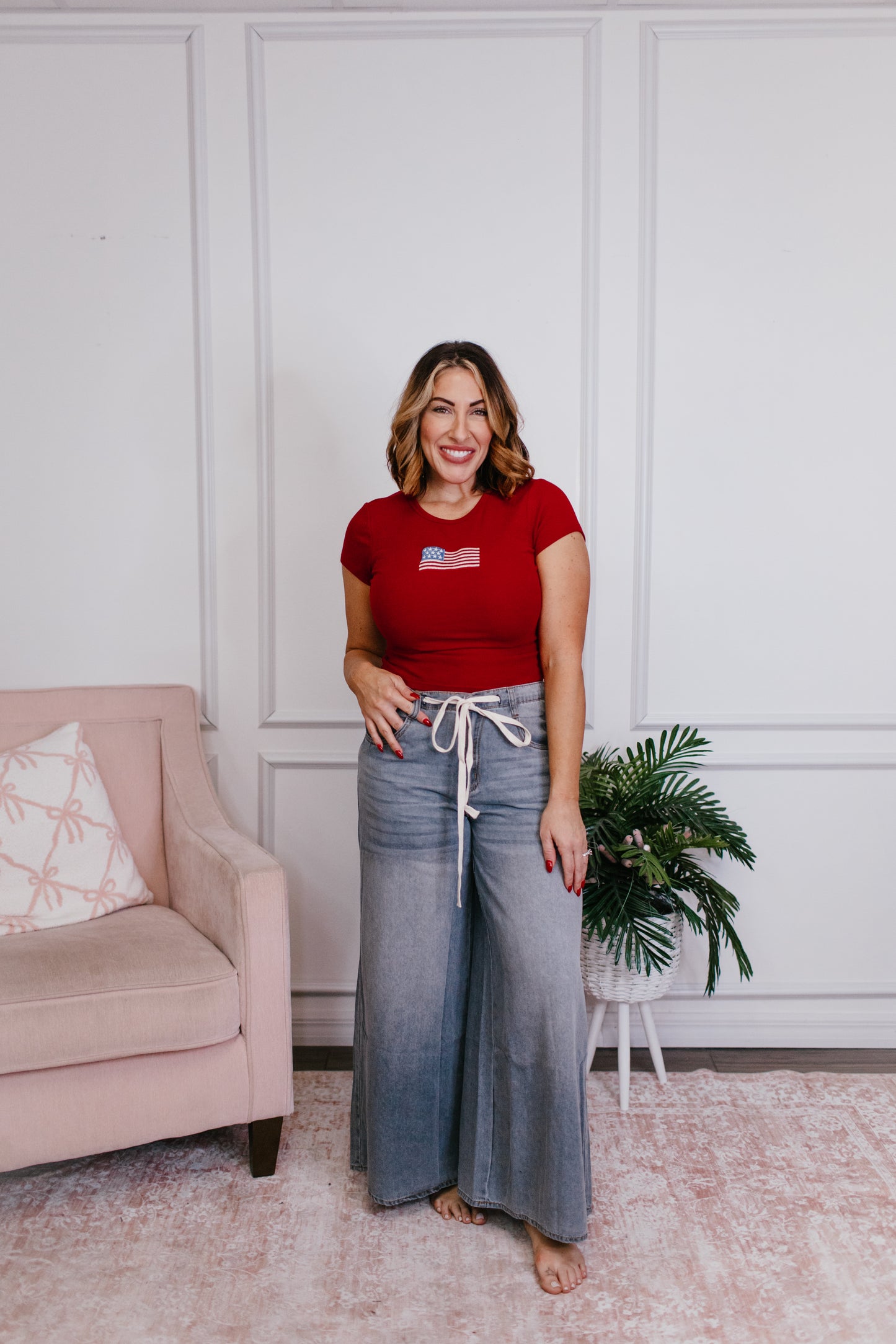 Slouch & Go Wide Leg Denim Pants - Reg/Curvy