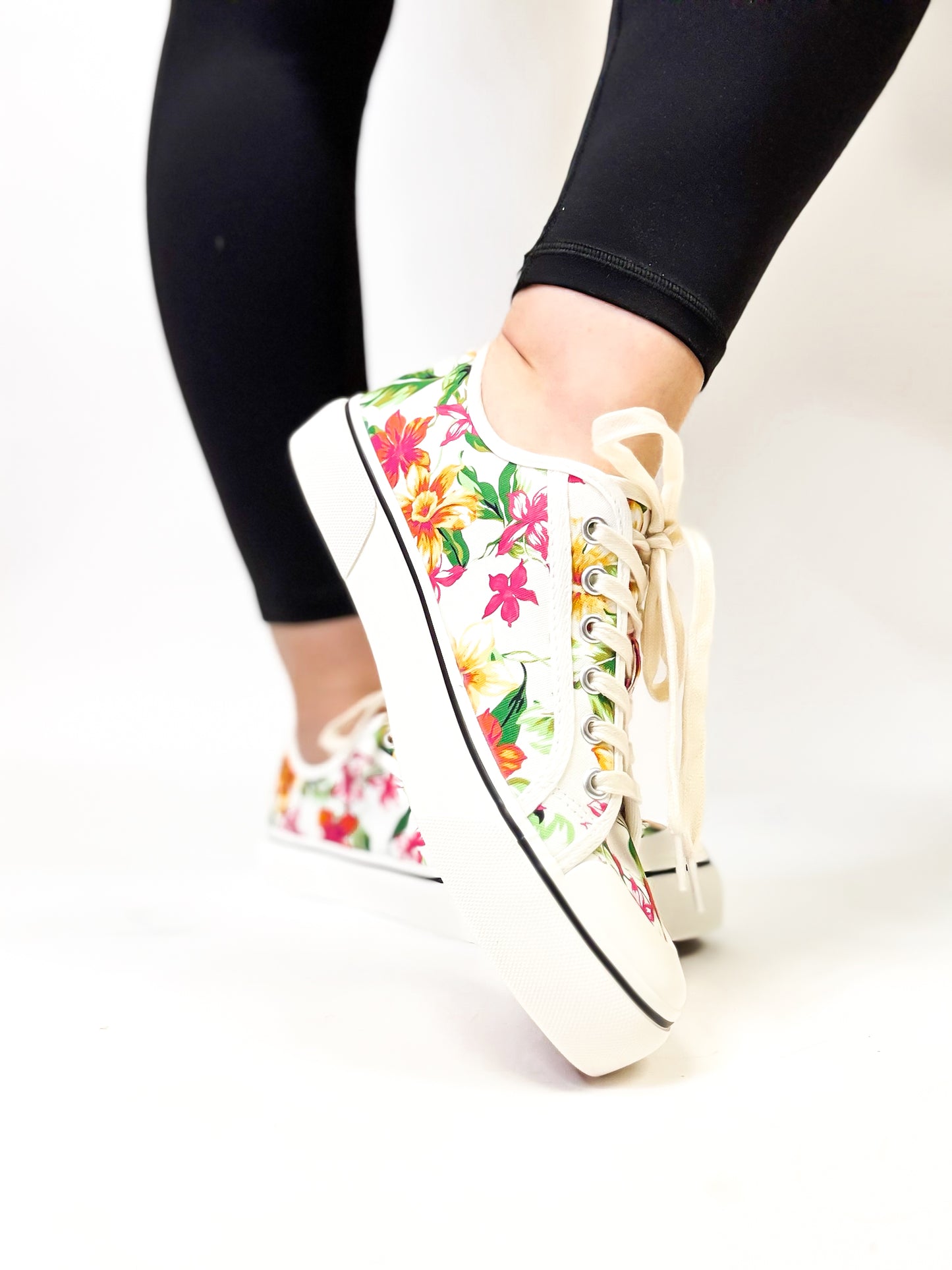 Corky's White Floral Waiting List Shoes FINAL SALE