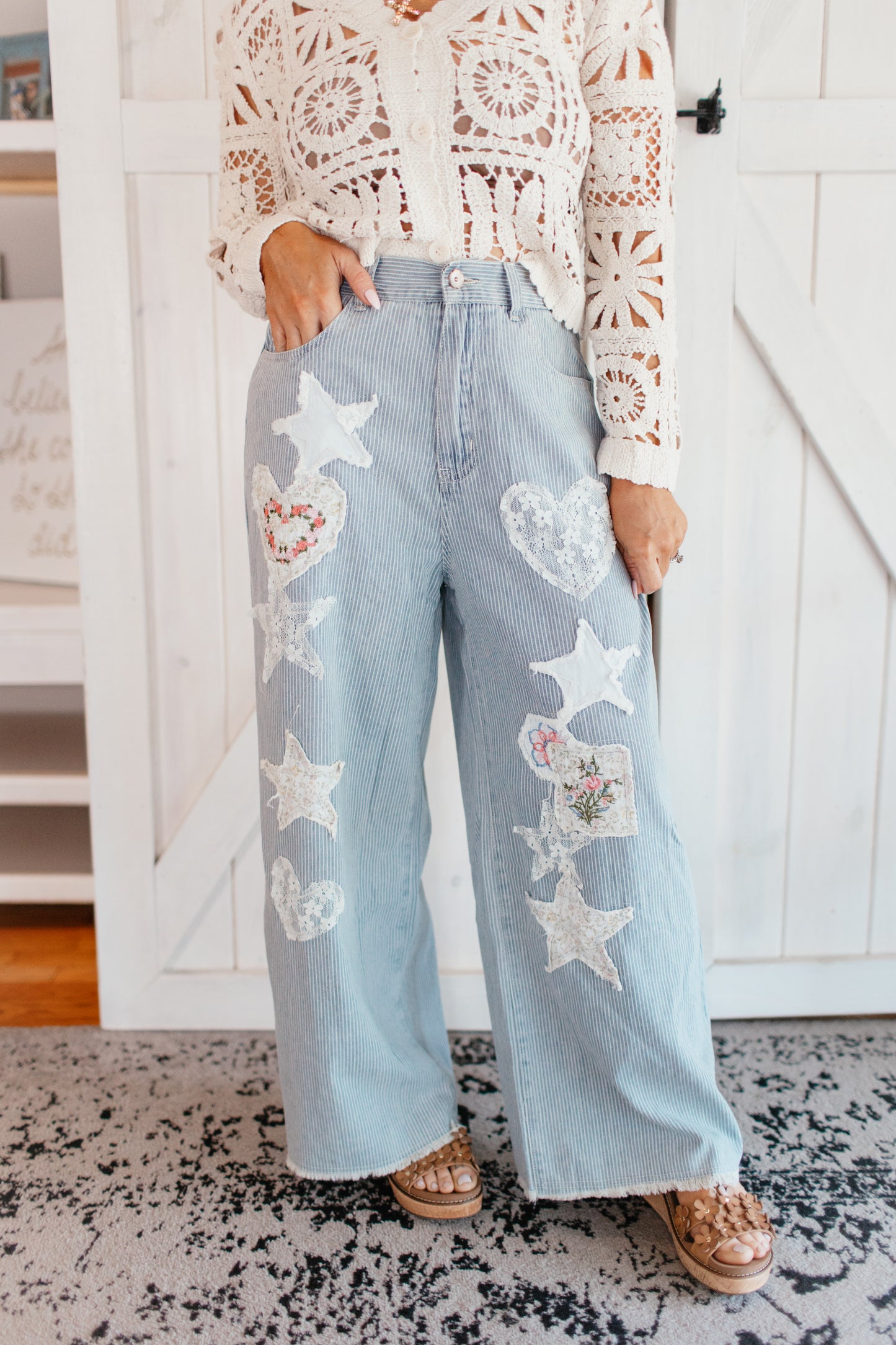 Stripe Denim Pants
