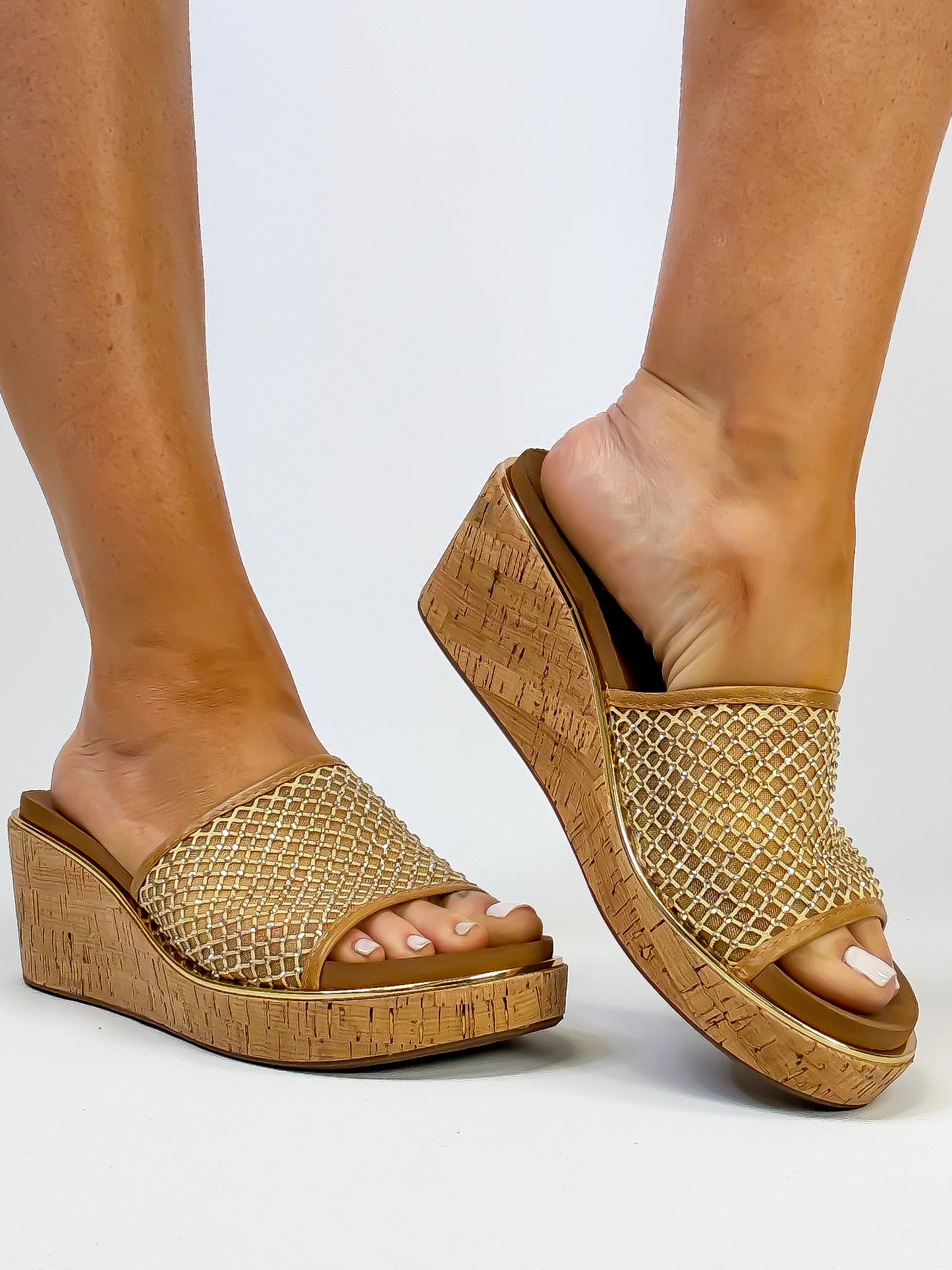 Corky's Caramel Let's Mesh Around Sandals