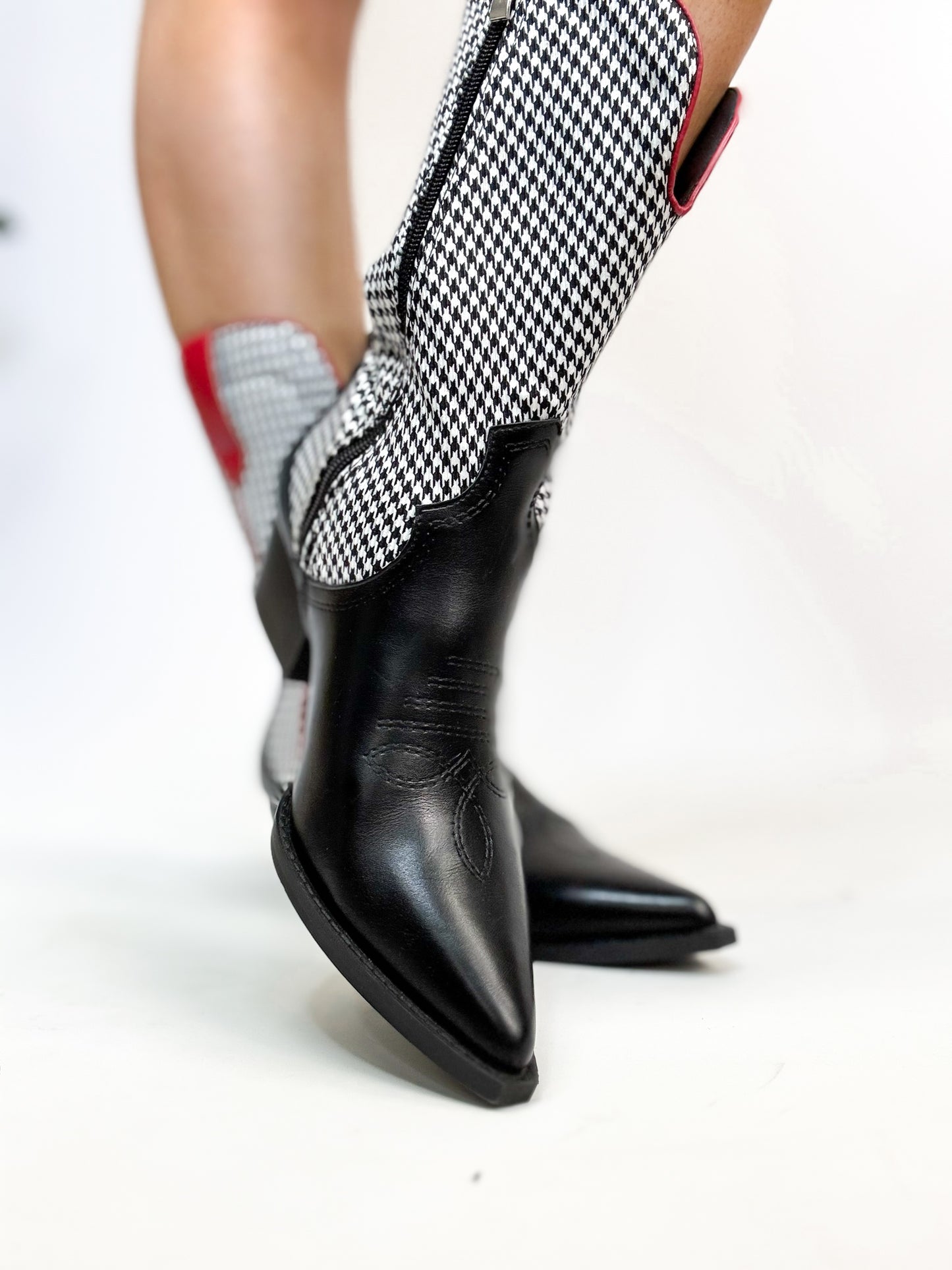 Corkys Black White Houndstooth Somebodys Problem Boots
