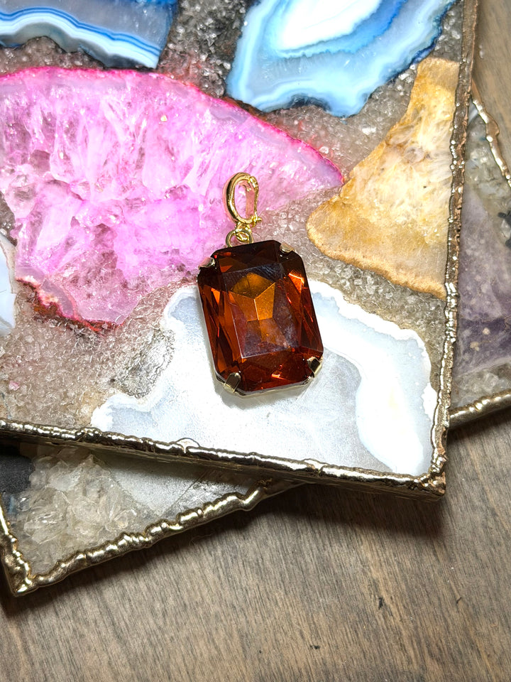 Rectangular Charm in Cinnamon Spice