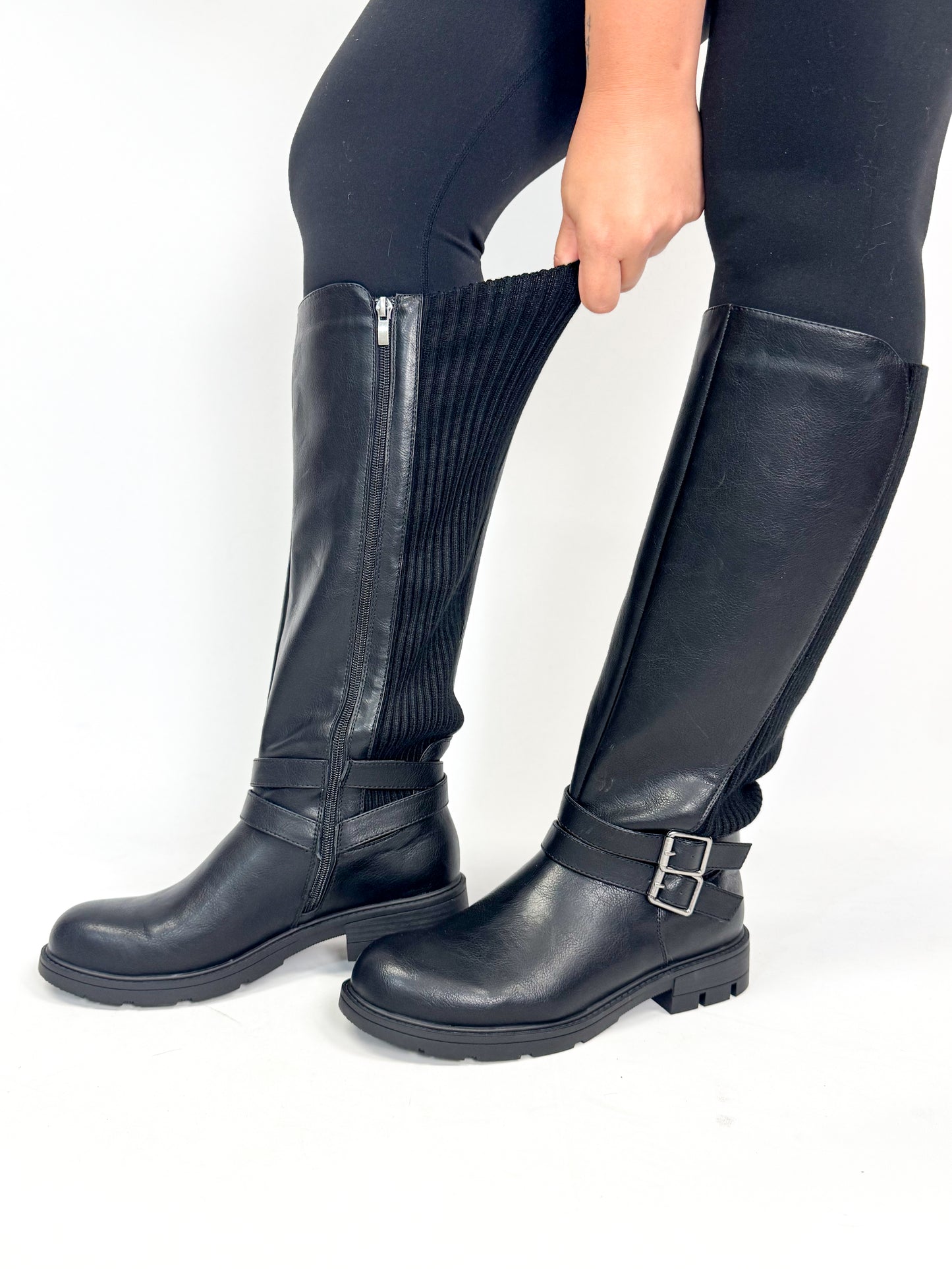 Corky's Black Hay Bale Wide Calf Friendly Boots